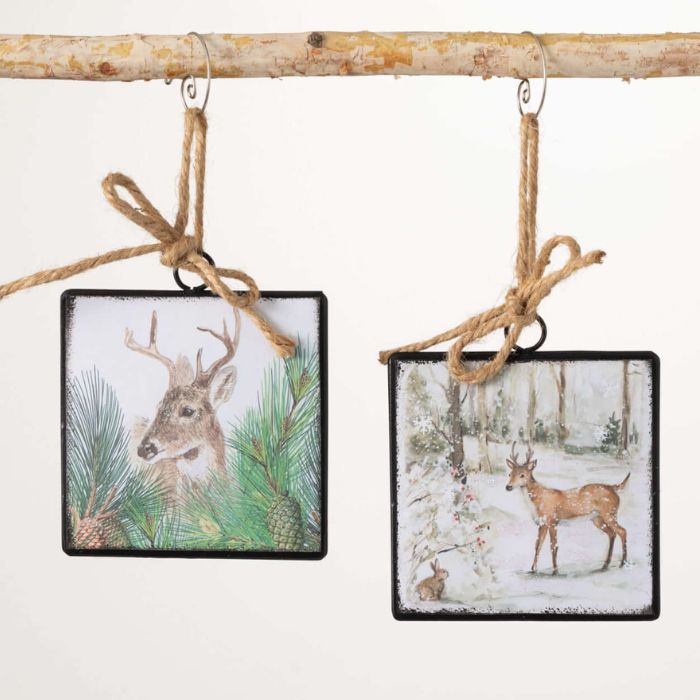 Square Deer Ornament